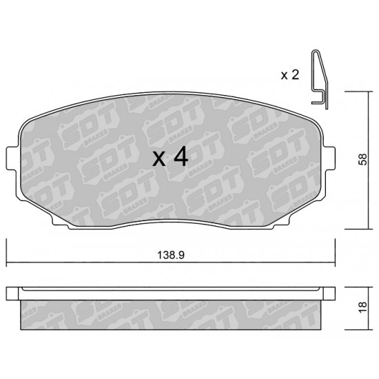 Klocki Galfer/SDT Brakes High Performance S-50 2160100