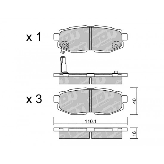 Klocki Galfer/SDT Brakes High Performance S-50 - Subaru Tribeca tył