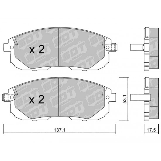 Klocki Galfer/SDT Brakes High Performance S-50 - Infiniti G35 (V35) przód