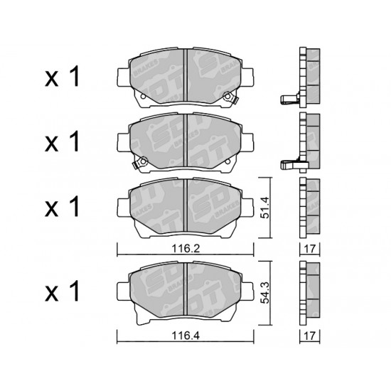 Klocki Galfer/SDT Brakes High Performance S-50 2160500