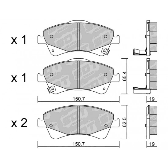 Klocki Galfer/SDT Brakes High Performance S-50 - Toyota Avensis (T27) przód