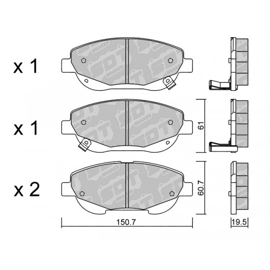 Klocki Galfer/SDT Brakes High Performance S-50 - Toyota Verso (AR20) przód