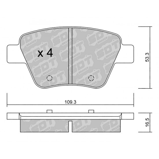 Klocki Galfer/SDT Brakes High Performance S-50 - VW Golf 6 Cabriolet tył