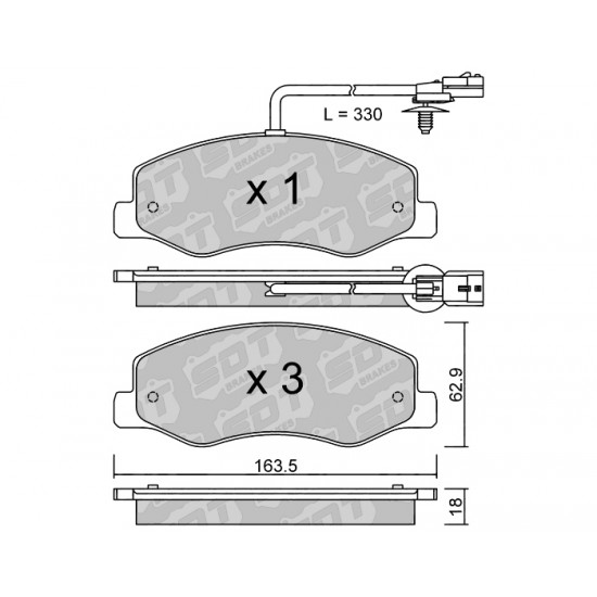 Klocki Galfer/SDT Brakes High Performance S-50 2161300