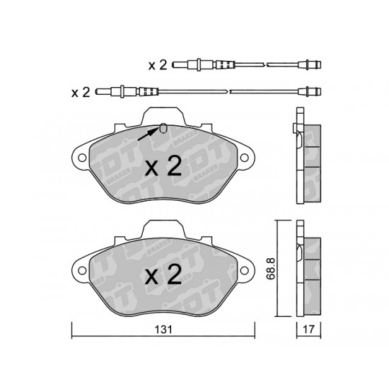 Klocki Galfer/SDT Brakes High Performance S-50 2164001