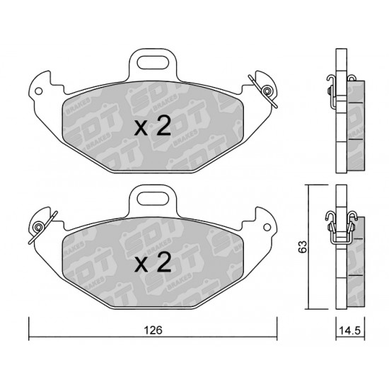 Klocki Galfer/SDT Brakes High Performance S-50 2164501