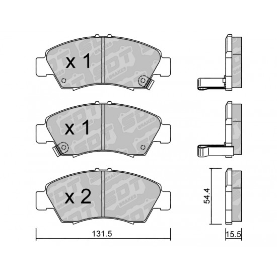 Klocki Galfer/SDT Brakes High Performance S-50 - Honda Jazz II przód