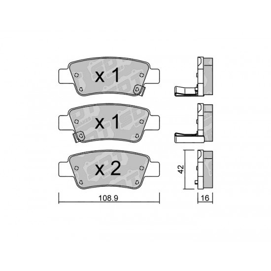 Klocki Galfer/SDT Brakes High Performance S-50 - Honda CR-V IV tył