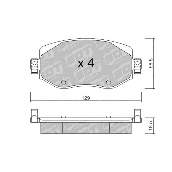 Klocki Galfer/SDT Brakes High Performance S-50 - Renault Megane 4 przód