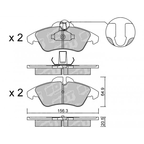 Klocki Galfer/SDT Brakes High Performance S-50 2171101