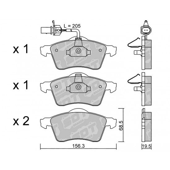 Klocki Galfer/SDT Brakes High Performance S-50 2177000