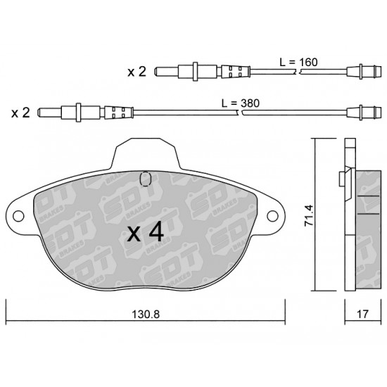 Klocki Galfer/SDT Brakes High Performance S-50 2177500