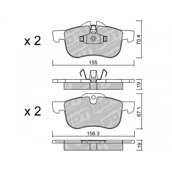 Klocki Galfer/SDT Brakes High Performance S-50 - MG ZT przód