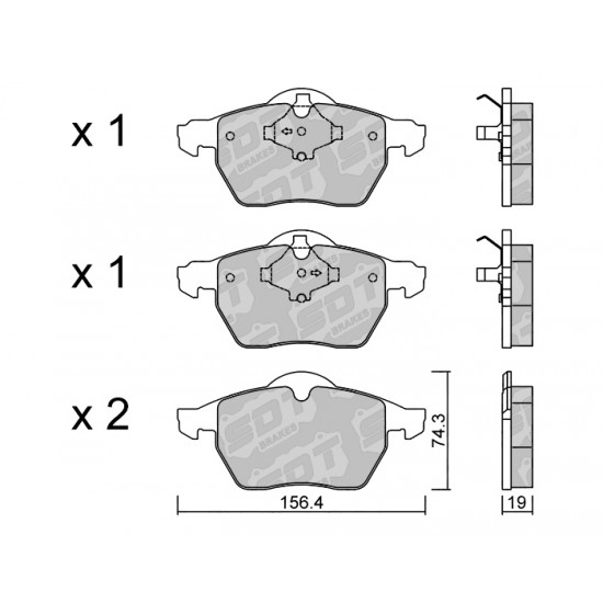 Klocki Galfer/SDT Brakes High Performance S-50 2178801