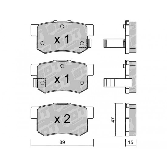 Klocki Galfer/SDT Brakes High Performance S-50 - Suzuki Kizashi tył