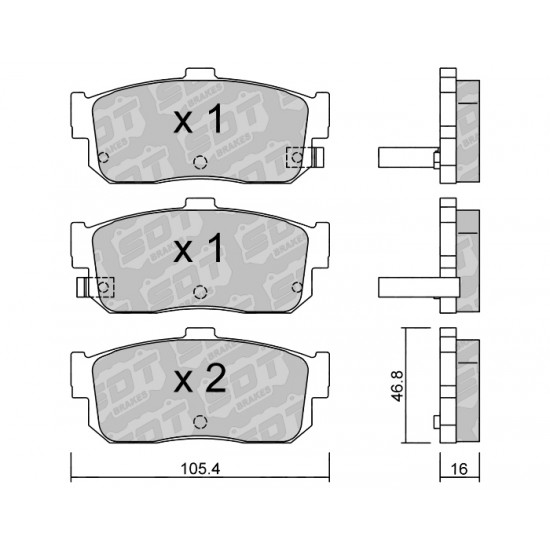 Klocki Galfer/SDT Brakes High Performance S-50 2179301