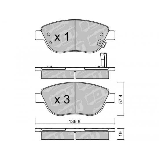 Klocki Galfer/SDT Brakes High Performance S-50 2180002