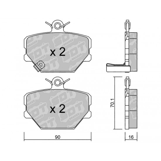 Klocki Galfer/SDT Brakes High Performance S-50 2180100