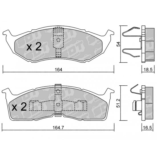 Klocki Galfer/SDT Brakes High Performance S-50 2180600