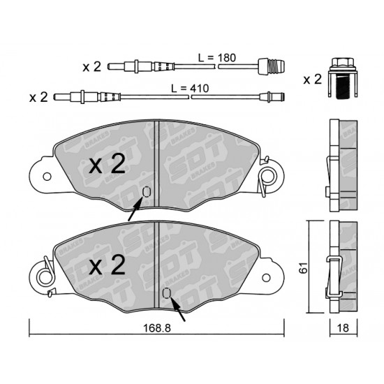 Klocki Galfer/SDT Brakes High Performance S-50 2181400