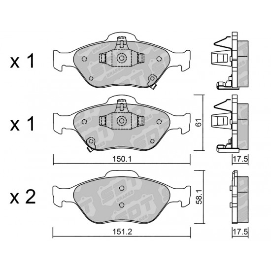 Klocki Galfer/SDT Brakes High Performance S-50 2182001