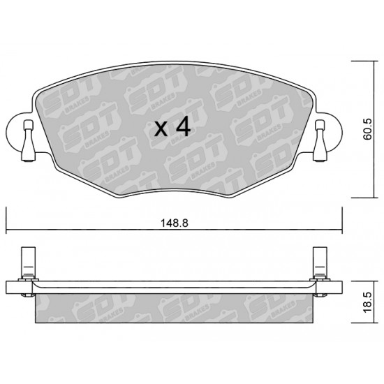 Klocki Galfer/SDT Brakes High Performance S-50 - Ford Mondeo Mk3 ST220 przód