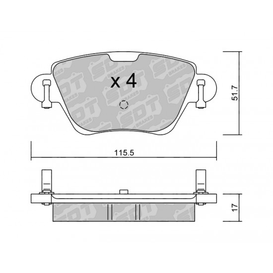 Klocki Galfer/SDT Brakes High Performance S-50 - Ford Mondeo Mk3 ST220 tył