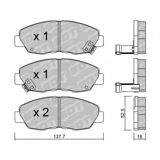 Klocki Galfer/SDT Brakes High Performance S-50 2183000