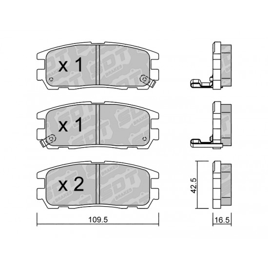 Klocki Galfer/SDT Brakes High Performance S-50 - Opel Frontera B tył