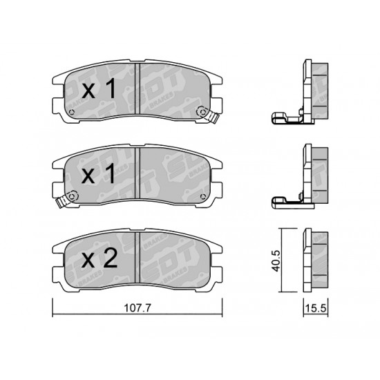 Klocki Galfer/SDT Brakes High Performance S-50 - Mitsubishi Galant VIII tył