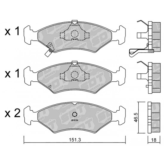 Klocki Galfer/SDT Brakes High Performance S-50 2184700