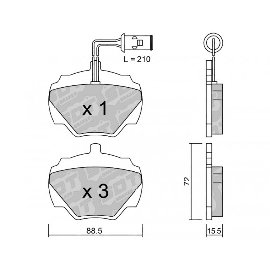 Klocki Galfer/SDT Brakes High Performance S-50 2185801