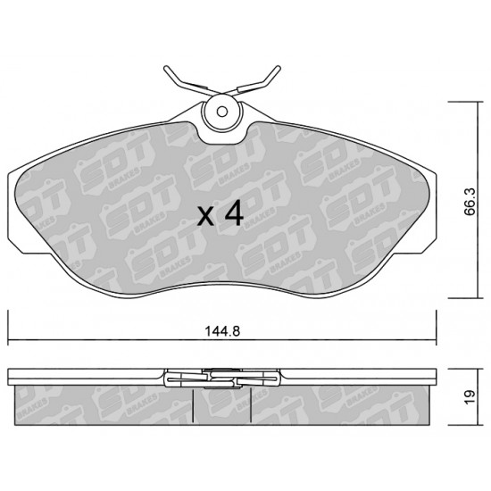 Klocki Galfer/SDT Brakes High Performance S-50 - Land Rover Discovery 2 przód