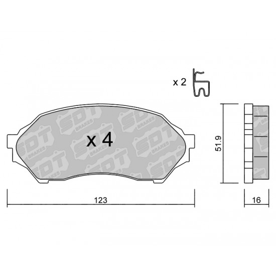 Klocki Galfer/SDT Brakes High Performance S-50 2186600