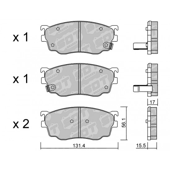 Klocki Galfer/SDT Brakes High Performance S-50 - Mazda Premacy (CP) przód