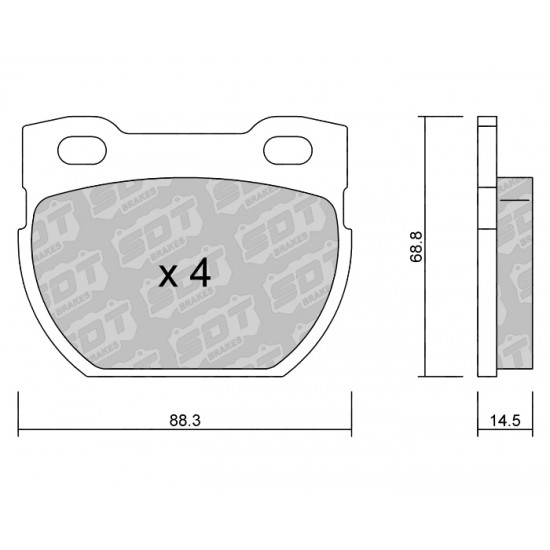 Klocki Galfer/SDT Brakes High Performance S-50 2187000