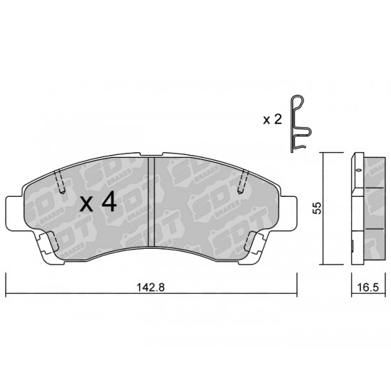 Klocki Galfer/SDT Brakes High Performance S-50 2187700