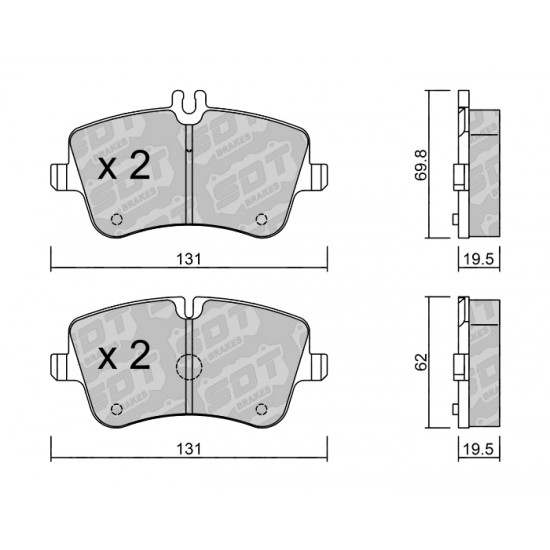 Klocki Galfer/SDT Brakes High Performance S-50 - Mercedes CLC (CL203) przód