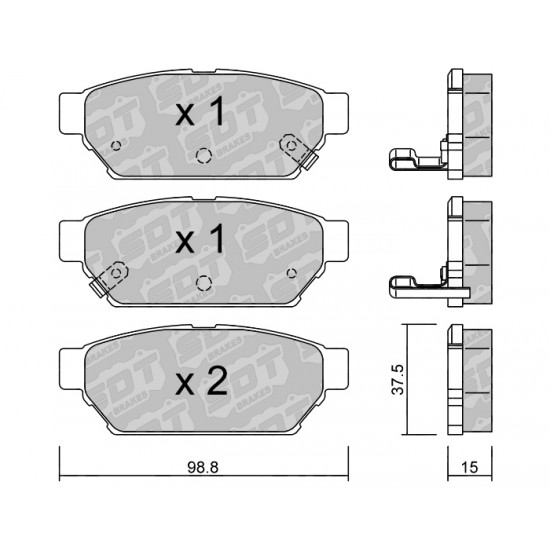 Klocki Galfer/SDT Brakes High Performance S-50 2188300