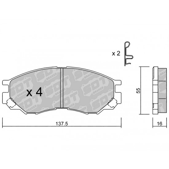 Klocki Galfer/SDT Brakes High Performance S-50 2188400