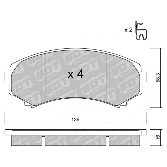 Klocki Galfer/SDT Brakes High Performance S-50 2188500