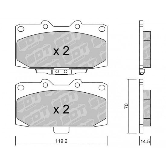 Klocki Galfer/SDT Brakes High Performance S-50 2188800