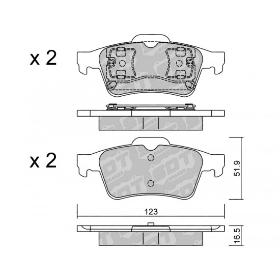 Klocki Galfer/SDT Brakes High Performance S-50 - Renault Laguna 2 tył