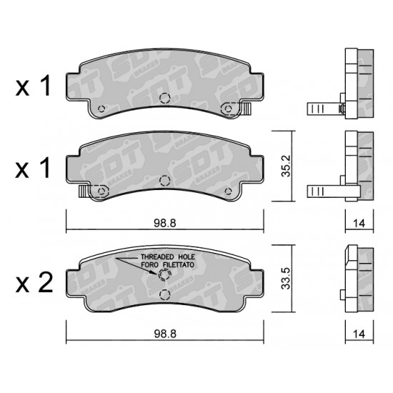 Klocki Galfer/SDT Brakes High Performance S-50 2189900