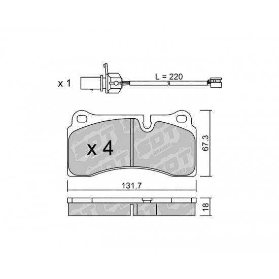 Klocki Galfer/SDT Brakes High Performance S-50 - Audi R8 (42) tył