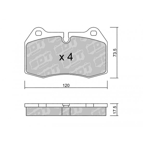 Klocki Galfer/SDT Brakes High Performance S-50 - Infiniti G35 (V35) przód