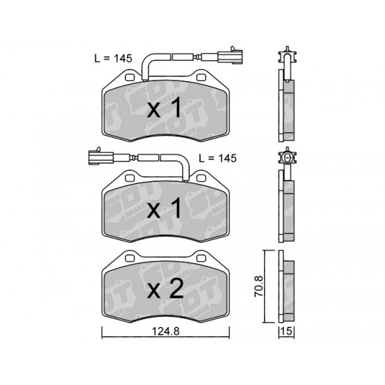 Klocki Galfer/SDT Brakes High Performance S-50 2193802