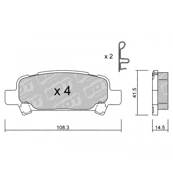 Klocki Galfer/SDT Brakes High Performance S-50 - Subaru Legacy 4 tył