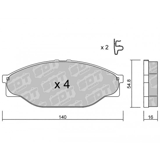 Klocki Galfer/SDT Brakes High Performance S-50 2197200