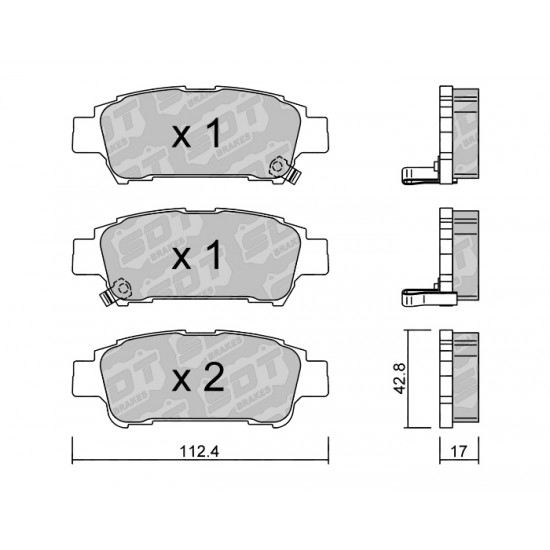 Klocki Galfer/SDT Brakes High Performance S-50 - Toyota Previa (XR30) tył